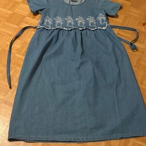 Tradition Blue Embroidered Dress